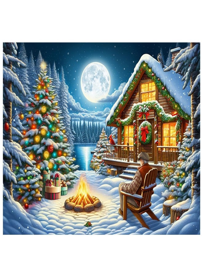 Halovin 500 Piece Christmas Puzzles for Adults,Fun Winter Theme Jigsaw Puzzles Presents,Adults Challenging Perfect for Game Nights,Xmas Creative Artwork Wall Art Home Decor - Image 1